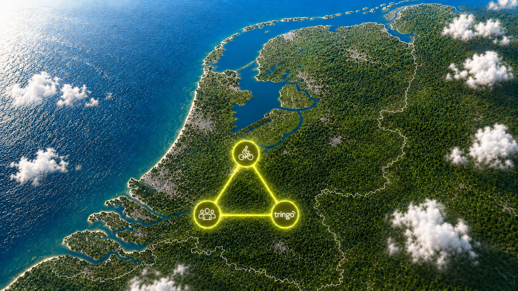 Nederland vanuit de lucht met Tringo coalitie